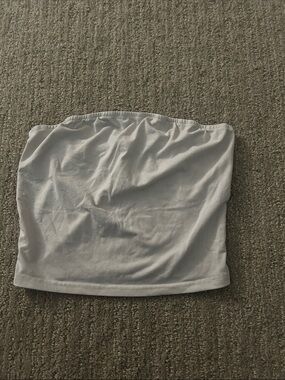 White Strapless Tube Top with Stretch Fit